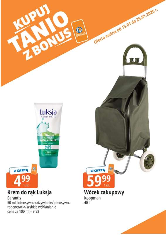 Leclerc - gazetka promocyjna Oferta E.Leclerc I Bonus skanujesz, kasę zyskujesz od wtorku 13.01 do niedzieli 25.01 - strona 13