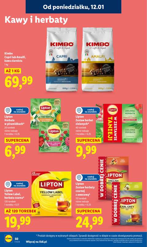 Lidl - gazetka promocyjna Oferta od poniedziałku od poniedziałku 12.01 do środy 14.01 - strona 50