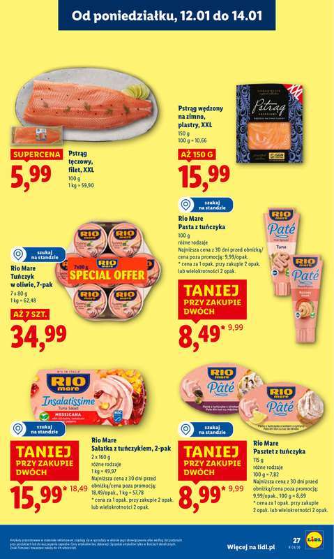 Lidl - gazetka promocyjna Oferta od poniedziałku od poniedziałku 12.01 do środy 14.01 - strona 27