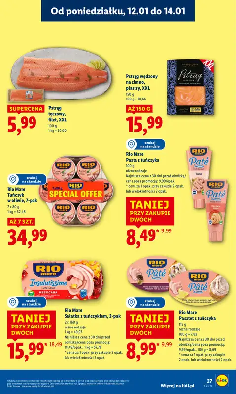 Lidl - gazetka promocyjna Oferta od poniedziałku od poniedziałku 12.01 do środy 14.01 - strona 27