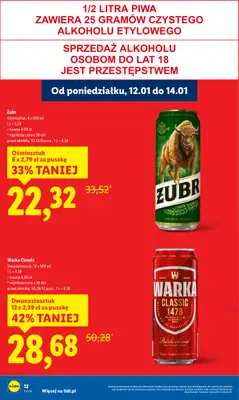 Lidl - gazetka promocyjna Oferta od poniedziałku od poniedziałku 12.01 do środy 14.01 - strona 12