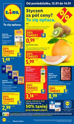 Lidl - gazetka promocyjna Oferta od poniedziałku od poniedziałku 12.01 do środy 14.01