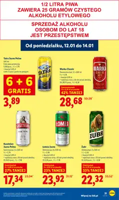 Lidl - gazetka promocyjna Oferta od poniedziałku od poniedziałku 12.01 do środy 14.01 - strona 31
