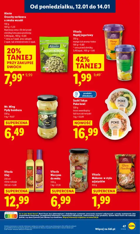 Lidl - gazetka promocyjna Oferta od poniedziałku od poniedziałku 12.01 do środy 14.01 - strona 47