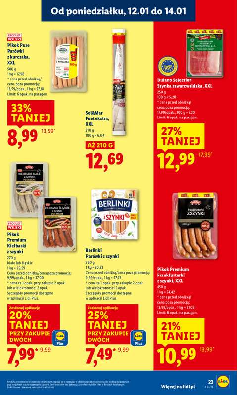 Lidl - gazetka promocyjna Oferta od poniedziałku od poniedziałku 12.01 do środy 14.01 - strona 23