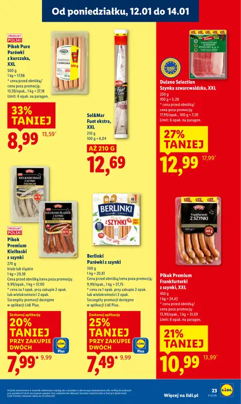 Lidl - gazetka promocyjna Oferta od poniedziałku od poniedziałku 12.01 do środy 14.01 - strona 23