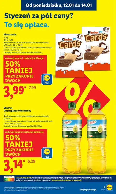 Lidl - gazetka promocyjna Oferta od poniedziałku od poniedziałku 12.01 do środy 14.01 - strona 5