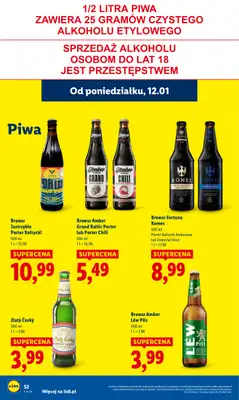 Lidl - gazetka promocyjna Oferta od poniedziałku od poniedziałku 12.01 do środy 14.01 - strona 52