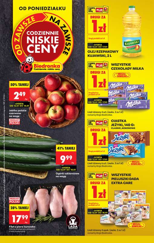 Biedronka - gazetka promocyjna Od poniedziałku, Z ladą tradycyjną od poniedziałku 12.01 do soboty 17.01