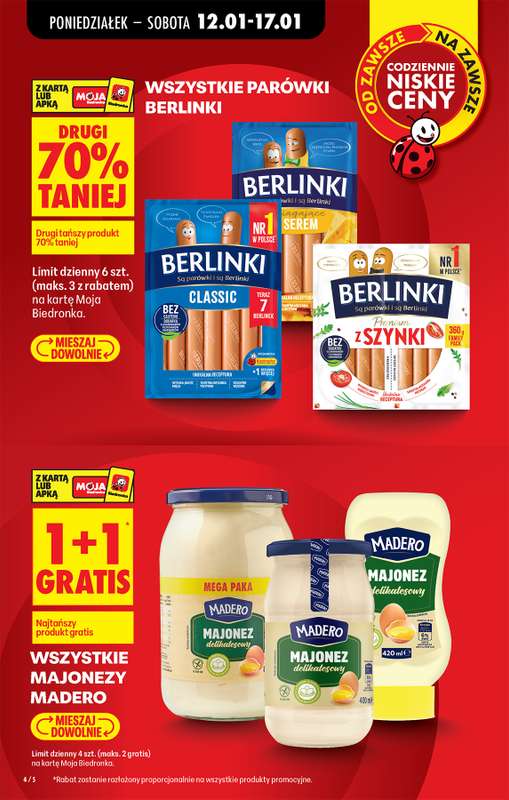 Biedronka - gazetka promocyjna Od poniedziałku, Z ladą tradycyjną od poniedziałku 12.01 do soboty 17.01 - strona 6