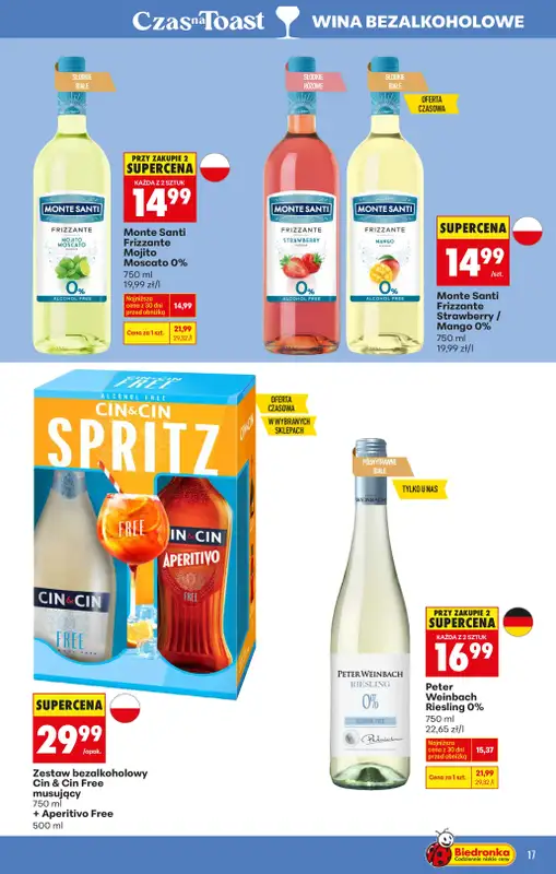 Biedronka - gazetka promocyjna Czas na Toast! od poniedziałku 12.01 do niedzieli 25.01 - strona 19