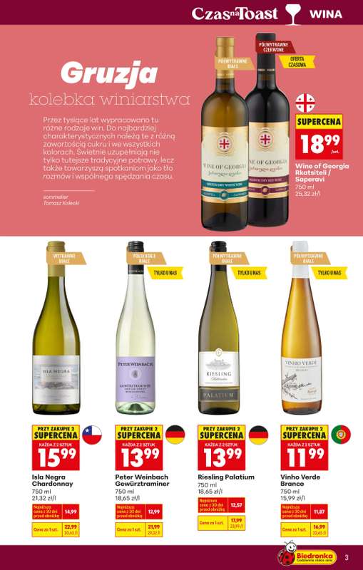 Biedronka - gazetka promocyjna Czas na Toast! od poniedziałku 12.01 do niedzieli 25.01 - strona 3