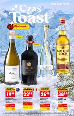 Biedronka - gazetka promocyjna Czas na Toast! od poniedziałku 12.01 do niedzieli 25.01