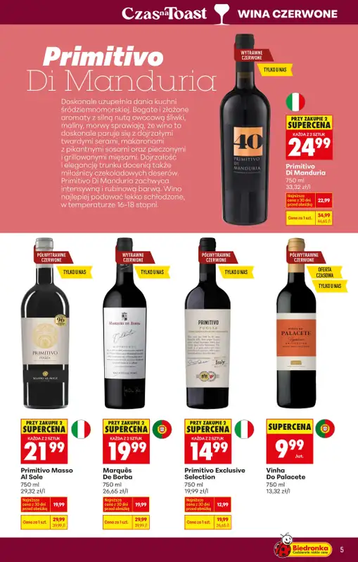Biedronka - gazetka promocyjna Czas na Toast! od poniedziałku 12.01 do niedzieli 25.01 - strona 5