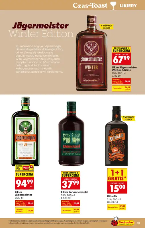Biedronka - gazetka promocyjna Czas na Toast! od poniedziałku 12.01 do niedzieli 25.01 - strona 35