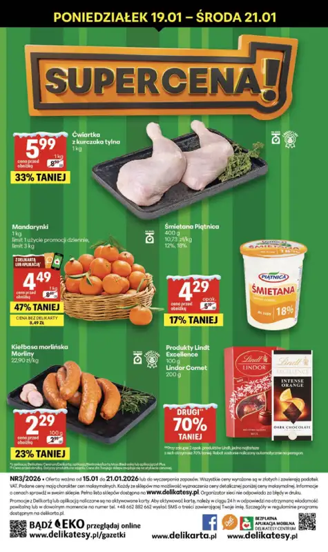 Delikatesy Centrum - gazetka promocyjna Gazetka  do środy 21.01 - strona 40