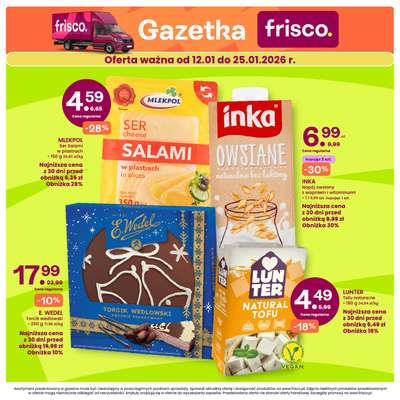 Frisco - gazetka promocyjna Gazetka od poniedziałku 12.01 do niedzieli 25.01