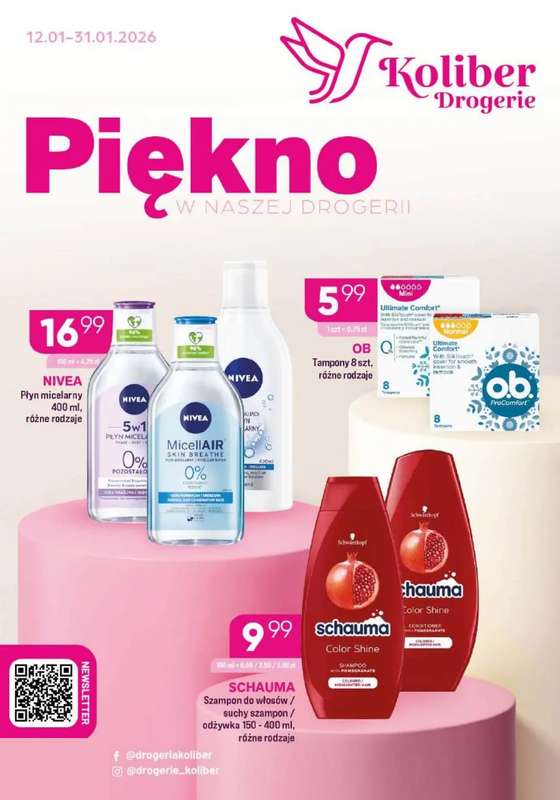 Drogerie Koliber - gazetka promocyjna Gazetka od poniedziałku 12.01 do soboty 31.01