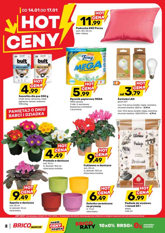 Bricomarche - gazetka promocyjna Hot ceny od środy 14.01 do soboty 17.01