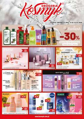 Drogeria Kosmyk - gazetka promocyjna Gazetka od poniedziałku 12.01 do soboty 31.01