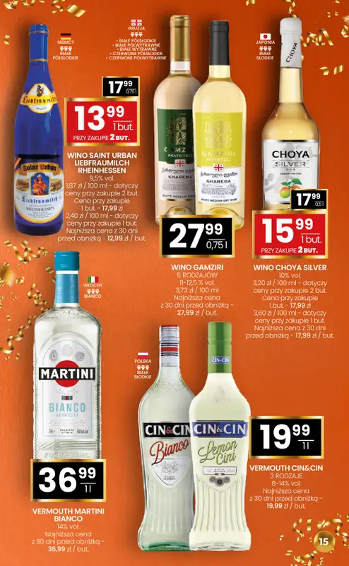 Twój Market - gazetka promocyjna Gazetka alkoholowa od poniedziałku 12.01 do wtorku 17.02 - strona 15