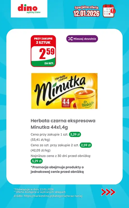 Dino - gazetka promocyjna Specjalna oferta na 12.01.2026 - promocje spoza gazetki od poniedziałku 12.01 do poniedziałku 12.01 - strona 9