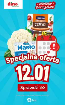 Dino - gazetka promocyjna Specjalna oferta na 12.01.2026 - promocje spoza gazetki od poniedziałku 12.01 do poniedziałku 12.01