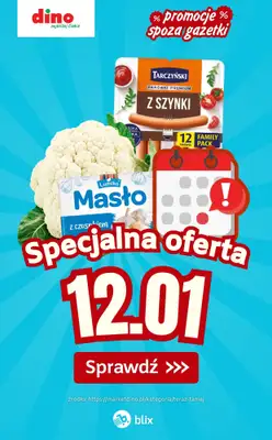 Dino - gazetka promocyjna Specjalna oferta na 12.01.2026 - promocje spoza gazetki od poniedziałku 12.01 do poniedziałku 12.01
