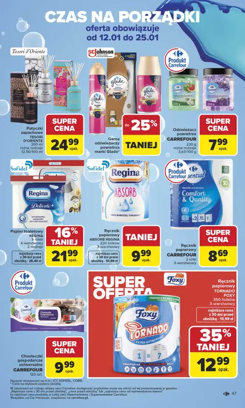 Carrefour - gazetka promocyjna Gazetka Carrefour od poniedziałku od poniedziałku 12.01 do soboty 17.01 - strona 49