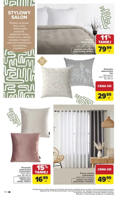 Carrefour - gazetka promocyjna Gazetka Dom dla Twojej wygody od poniedziałku 12.01 do soboty 31.01 - strona 14