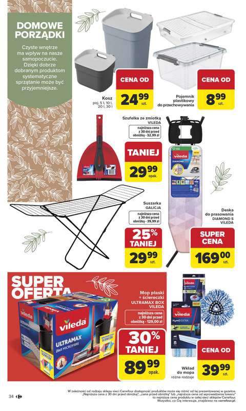 Carrefour - gazetka promocyjna Gazetka Dom dla Twojej wygody od poniedziałku 12.01 do soboty 31.01 - strona 34