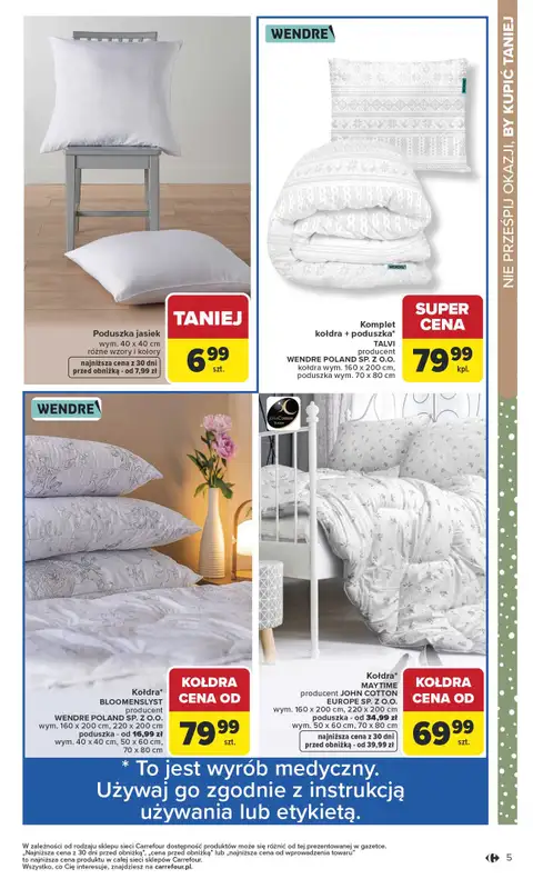 Carrefour - gazetka promocyjna Gazetka Dom dla Twojej wygody od poniedziałku 12.01 do soboty 31.01 - strona 5