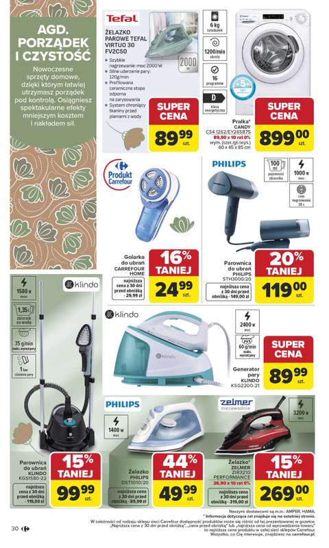 Carrefour - gazetka promocyjna Gazetka Dom dla Twojej wygody od poniedziałku 12.01 do soboty 31.01 - strona 30