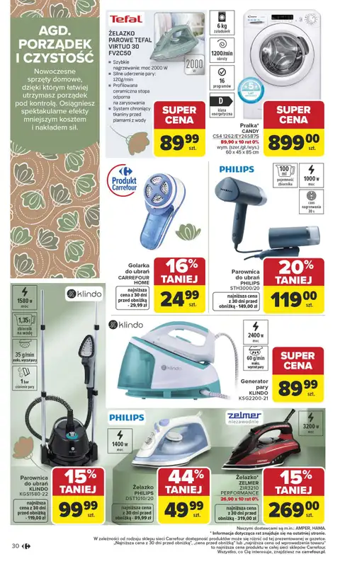 Carrefour - gazetka promocyjna Gazetka Dom dla Twojej wygody od poniedziałku 12.01 do soboty 31.01 - strona 30