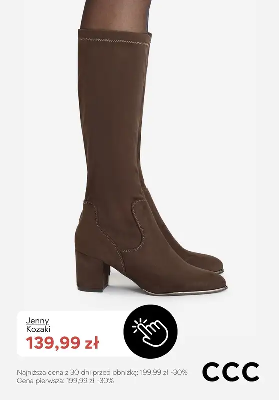 CCC - gazetka promocyjna Kozaki damskie - PROMOCJE od poniedziałku 12.01  - strona 9