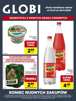 Globi - gazetka promocyjna Gazetka od wtorku 13.01 do poniedziałku 19.01
