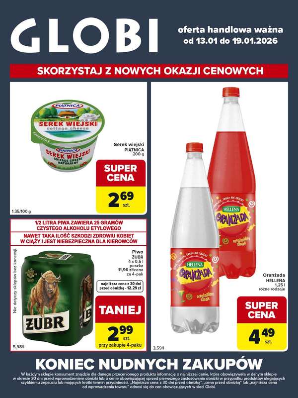 Globi - gazetka promocyjna Gazetka od wtorku 13.01 do poniedziałku 19.01