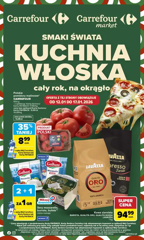 Carrefour Market - gazetka promocyjna Gazetka Kuchnia Włoska  