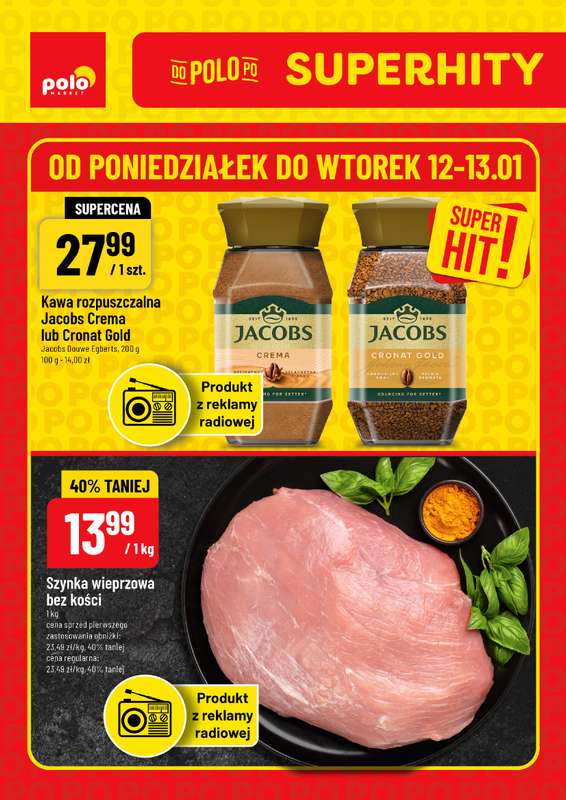POLOmarket - gazetka promocyjna Super hity od poniedziałku 12.01 do wtorku 13.01