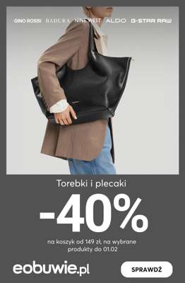 eobuwie.pl - gazetka promocyjna Extra -40% na wybrane torebki i plecaki, od 149 zł! od poniedziałku 12.01 do niedzieli 01.02