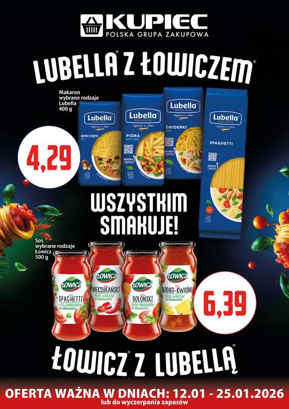 Kupiec - gazetka promocyjna Oferta plakatowa od poniedziałku 12.01 do niedzieli 25.01