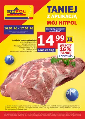 Hitpol - gazetka promocyjna Taniej z Aplikacją Mój Hitpol! od piątku 16.01 do soboty 17.01