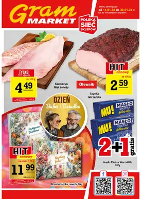 Gram Market - gazetka promocyjna Gazetka od środy 14.01 do wtorku 20.01