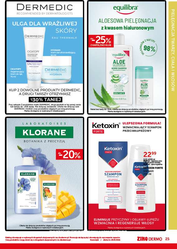 Ziko Dermo - gazetka promocyjna Pielęgnacja skóry zimą od czwartku 15.01 do środy 28.01 - strona 25