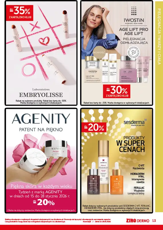 Ziko Dermo - gazetka promocyjna Pielęgnacja skóry zimą od czwartku 15.01 do środy 28.01 - strona 13
