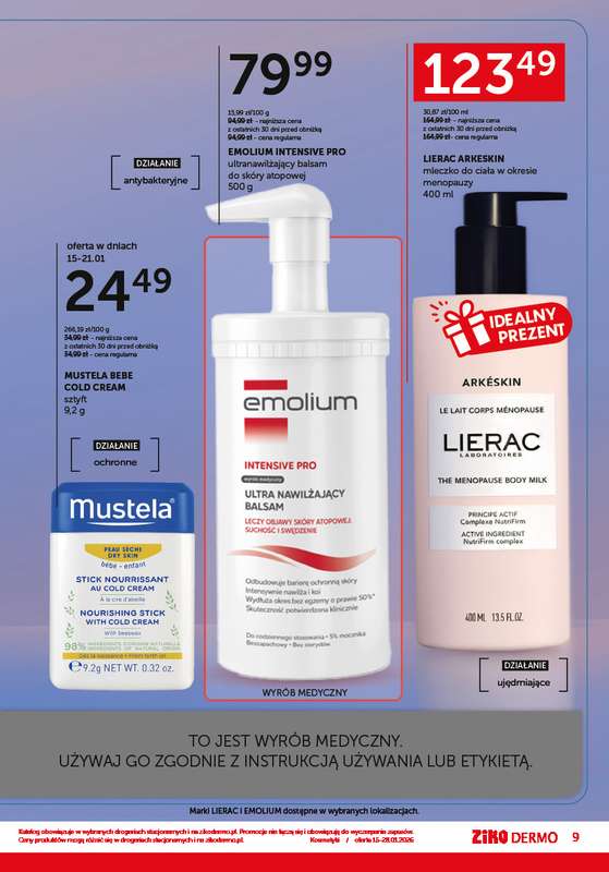 Ziko Dermo - gazetka promocyjna Pielęgnacja skóry zimą od czwartku 15.01 do środy 28.01 - strona 9