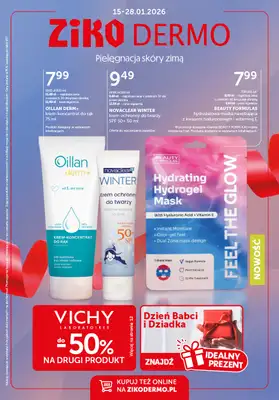 Ziko Dermo - gazetka promocyjna Pielęgnacja skóry zimą od czwartku 15.01 do środy 28.01