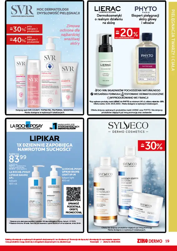 Ziko Dermo - gazetka promocyjna Pielęgnacja skóry zimą od czwartku 15.01 do środy 28.01 - strona 19