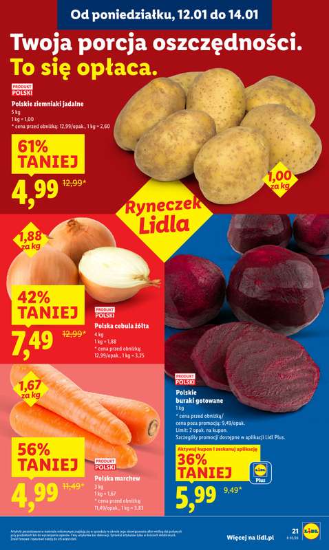 Lidl - gazetka promocyjna Oferta od poniedziałku od poniedziałku 12.01 do środy 14.01 - strona 21