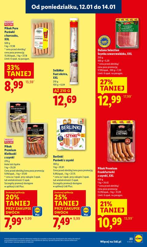 Lidl - gazetka promocyjna Oferta od poniedziałku od poniedziałku 12.01 do środy 14.01 - strona 23